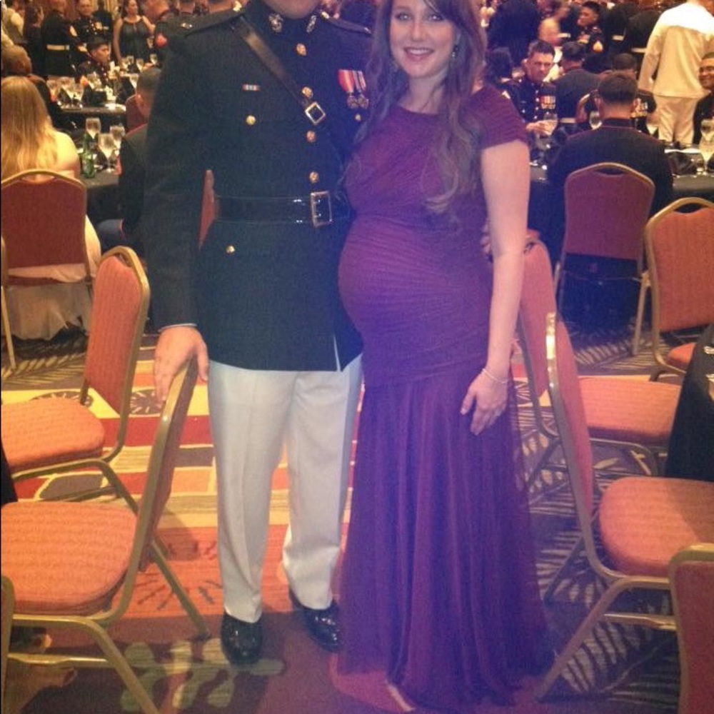 Burgundy Elegant Ruched  Ball Gown